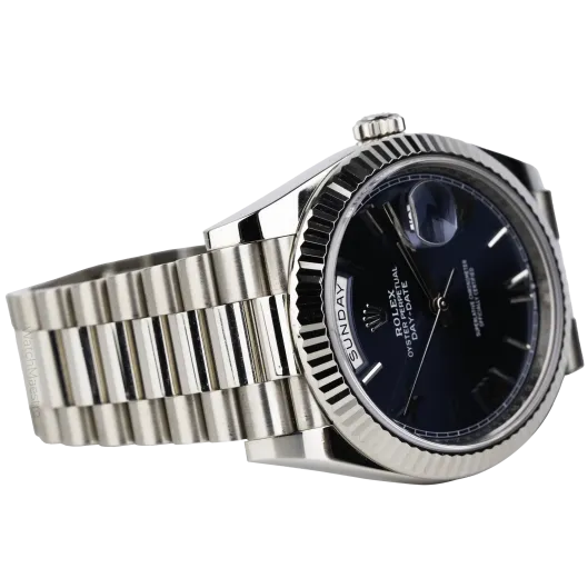 Rolex Day Date White Gold Blue Dial 4