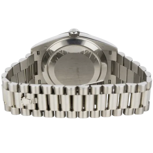 Rolex Day Date White Gold Blue Dial 9
